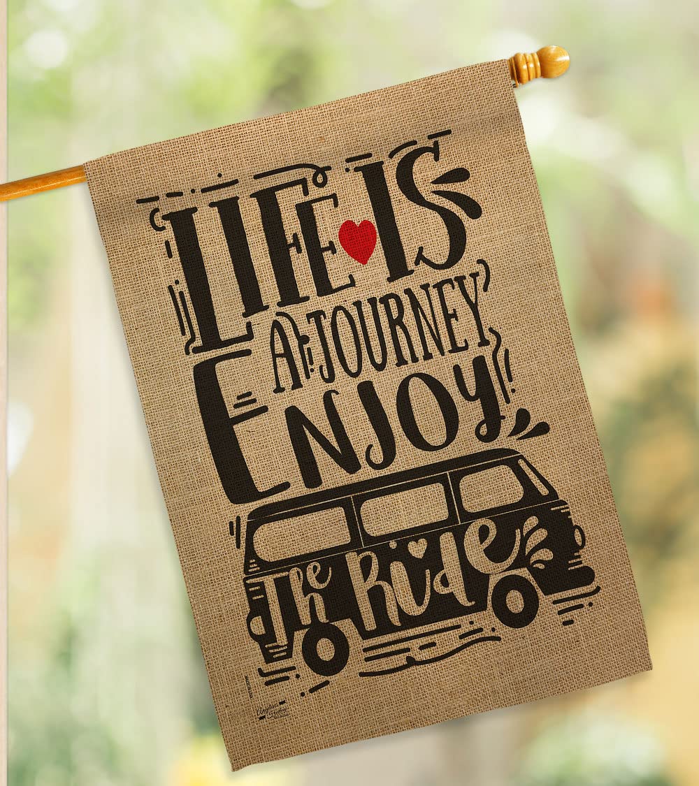 Inspirational Life is a Journey House Flag - 28