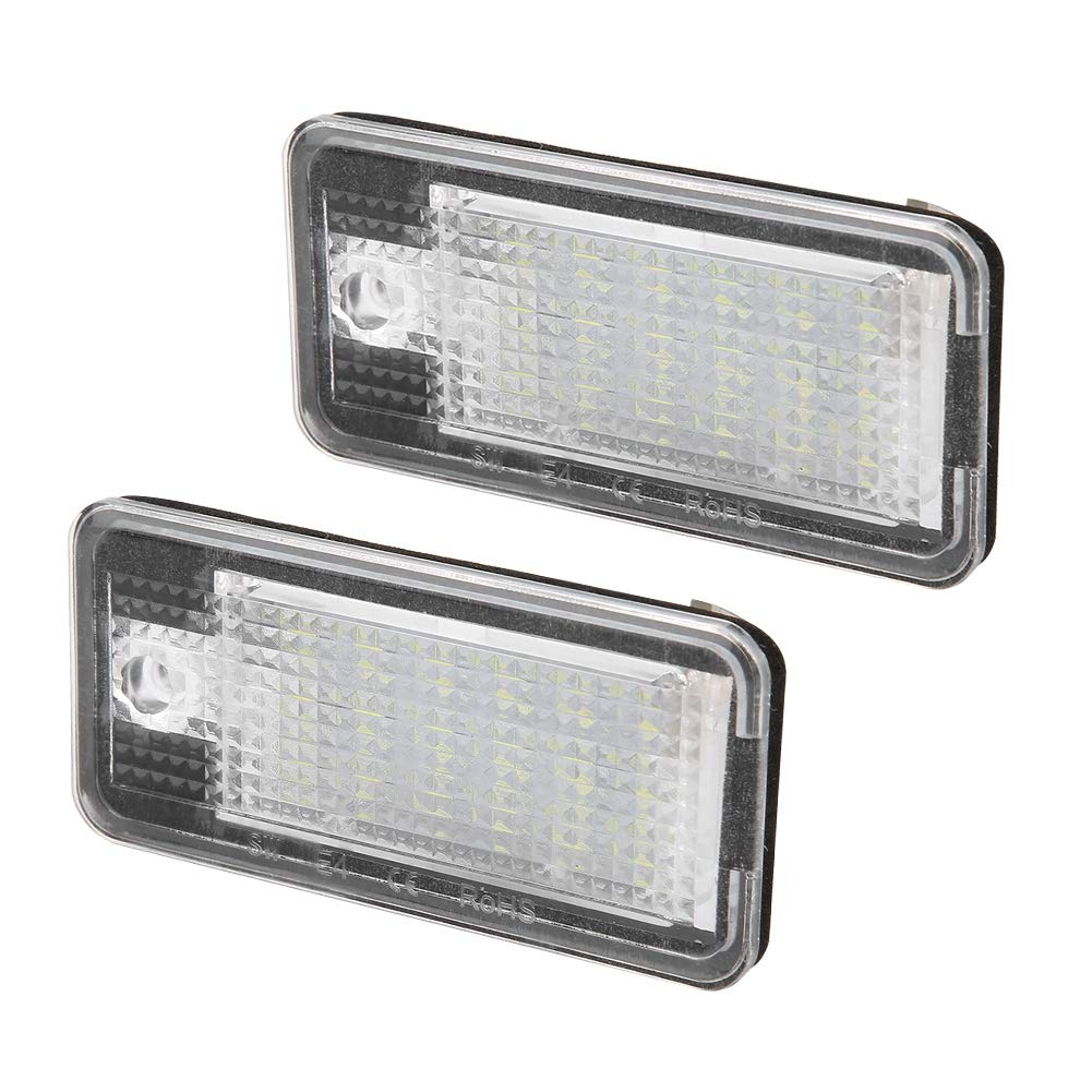 2PCS 3W 12V LED License Plate Lights for Audi A3 - Super Bright White LED Bulbs Replacement - Perfect for Night Driving & Enhanced Visibility