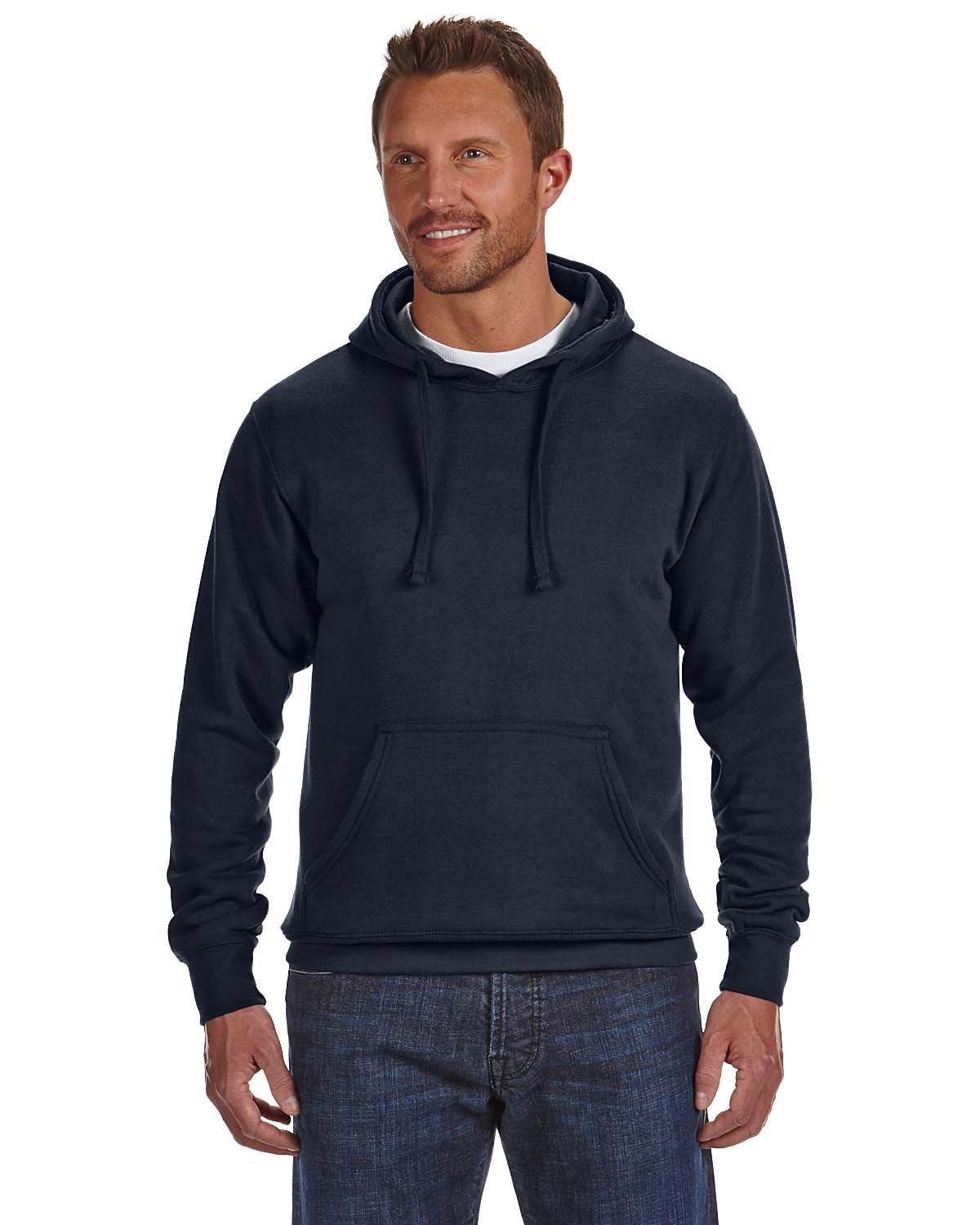 J America Adult Cloud Pullover Fleece Hoodie - Navy Blue | Soft & Warm Winter Hooded Sweatshirt for Men & Women | Perfect for Outdoor Activities, Casual Wear & Lounge