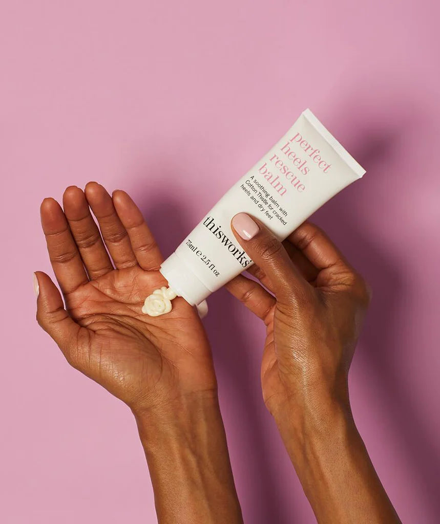 This Works Perfect Heels Rescue Balm - Intensive Foot Cream for Dry, Cracked Heels - Best for Pedicures, Foot Care & Overnight Treatment