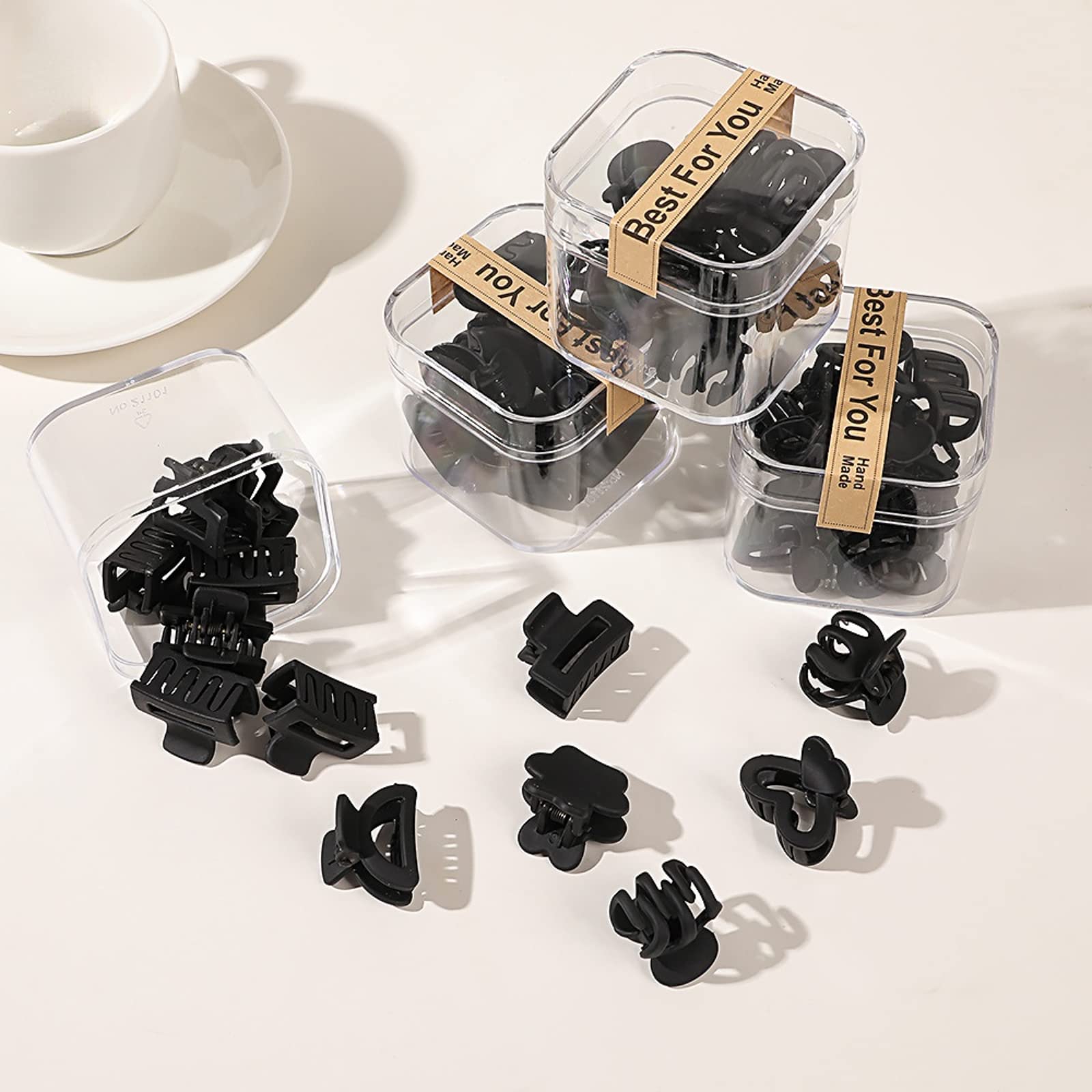 10pcs Cute Mini Hair Claw Clips for Women & Girls - Non-Slip Strong Hold Barrettes with Bear Design | Perfect for School, Work, Travel & Everyday Hairstyles