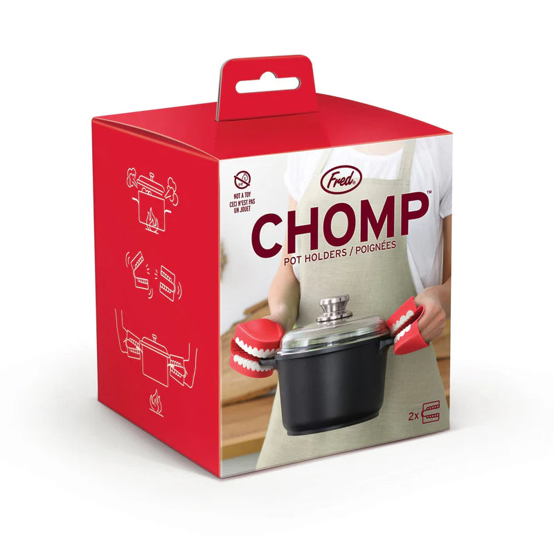 Fred Chomp Pot Holders - Heat Resistant Kitchen Mittens for Cooking, Baking & Grilling - Perfect for Hot Pans, Pots & Baking Trays - Ideal Gift for Home Chefs