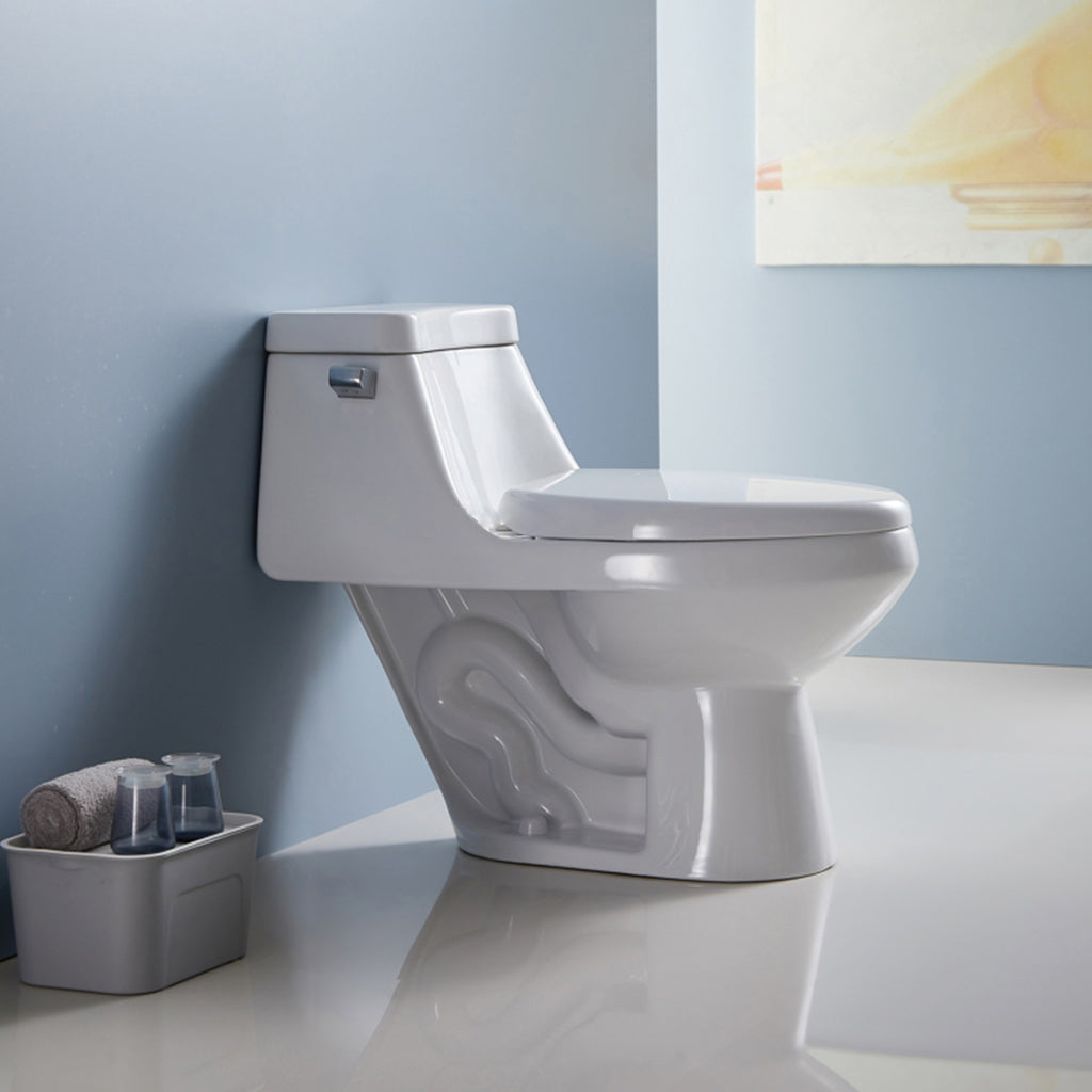 Flux Elongated One Piece Toilet - Single Flush, Floor Mounted, 15