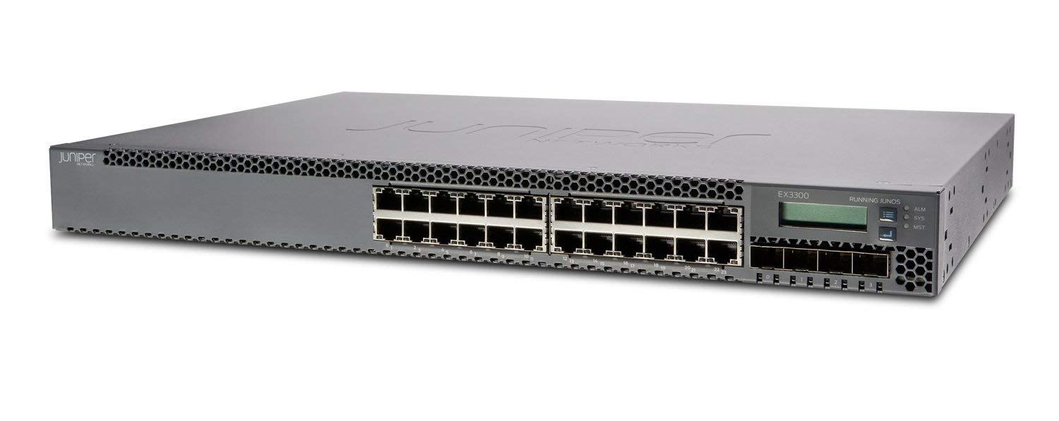 Refurbished Juniper EX3300-24T 24-Port Gigabit Ethernet Switch | Layer 3 Network Switch for Business & Data Center | High-Performance Networking Solution for Offices, Server Rooms & Enterprise Networks