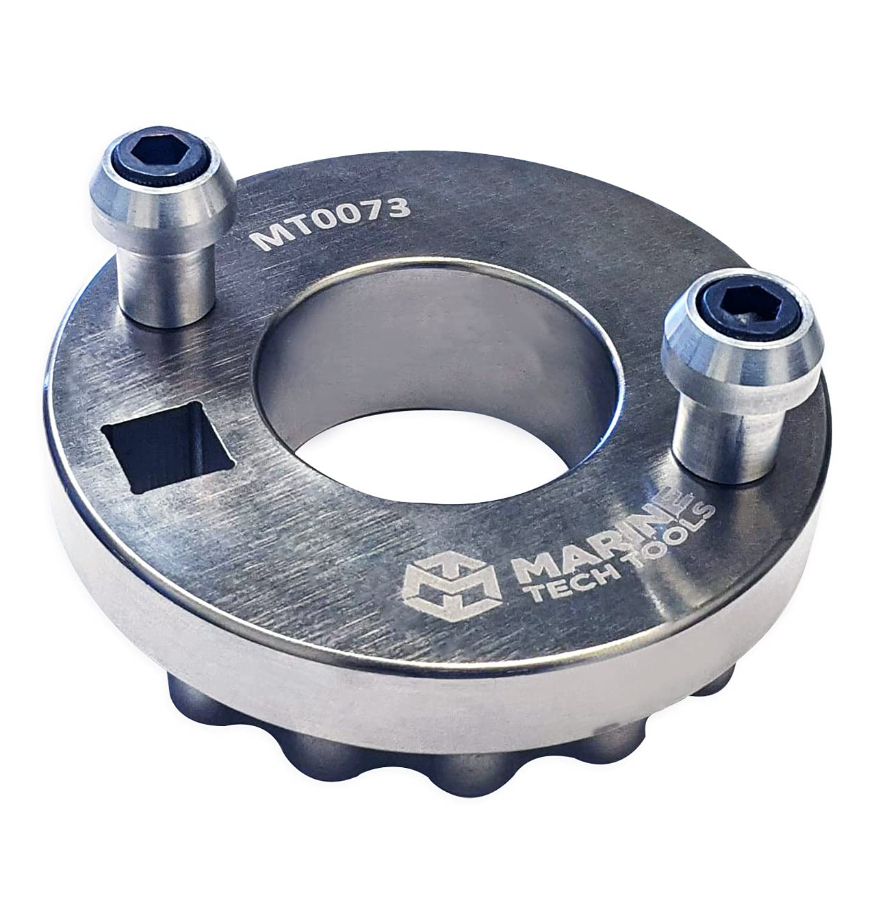Marine Tech Tools Thrust Ring Wrench - Nickel Plated Steel 20-Inch Boat Propeller Tool for Marine Engine Maintenance & Repair