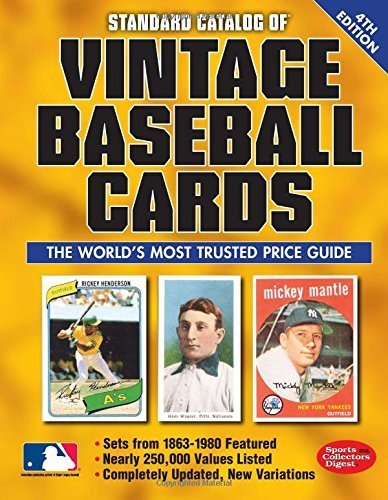 Vintage Baseball Cards Price Guide & Collector's Catalog 2014 Edition - Complete Checklist, Values & Rarities for Sports Memorabilia Enthusiasts - Perfect for Trading, Investing & Displaying in Man Caves