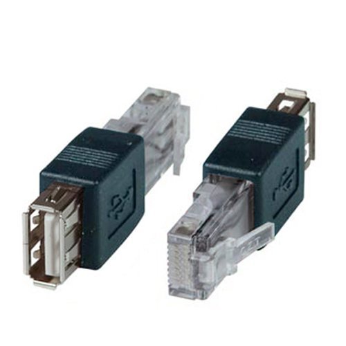 2-Pack USB to RJ45 Female Adapter, USB Transfer Network Plug for Laptop, PC, Mac - Crystal Clear Connector for Stable Data Transfer & Networking