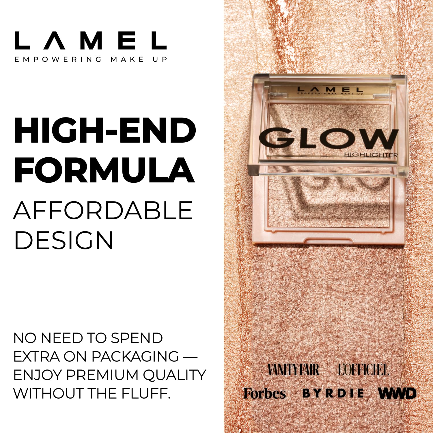 Glow Highlighter Palette - Deep Vibrant Colors for Face Makeup & Contouring - Natural Shimmer Compact - Travel Friendly & Cruelty Free - 3.8g/0.13oz (Sun) - Perfect for Everyday Glow & Night Out Makeup