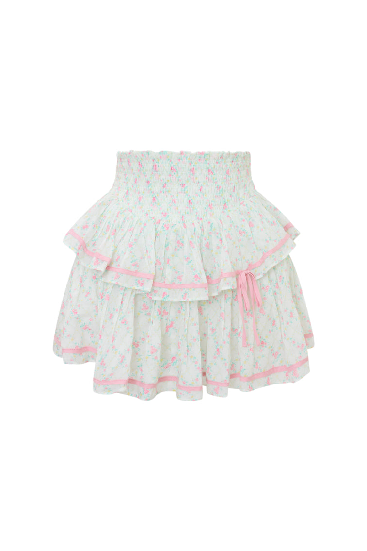 Neve Re Edition Cotton Tiered Mini Skirt - Women's Fashion A-Line Skirt for Casual Wear, Summer Outfits & Beach Vacations