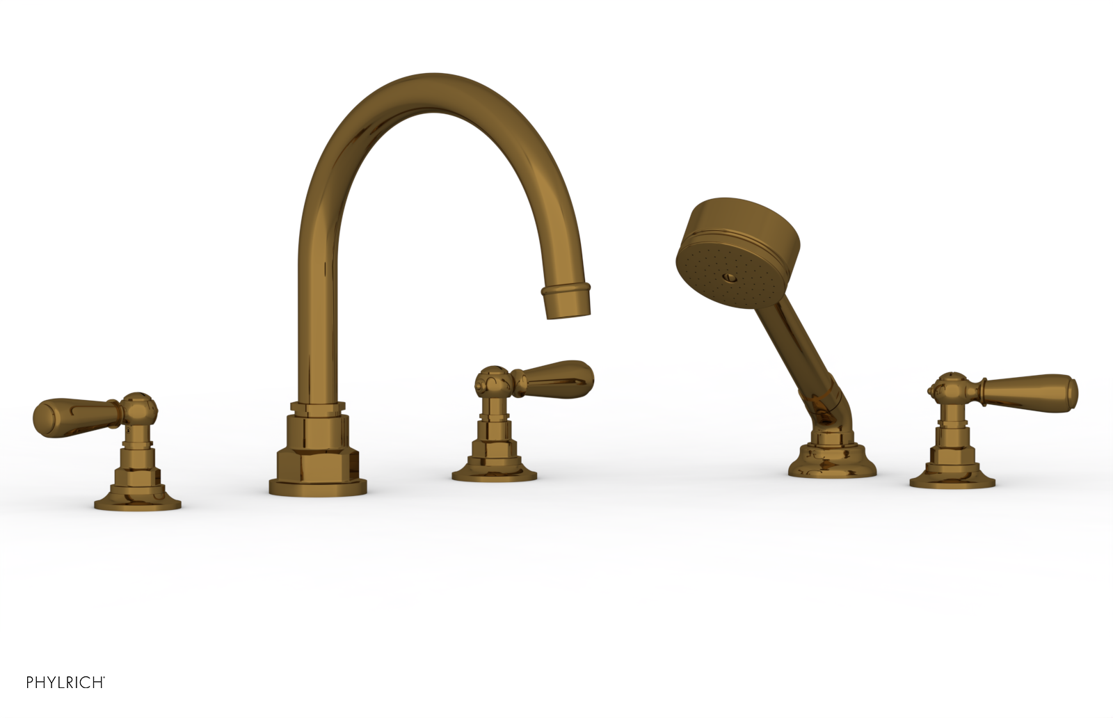 Jamestown Deck Tub Set with Hand Shower & Lever Handles - 165