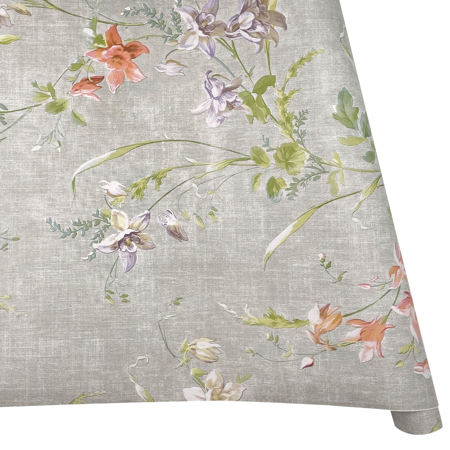 Waterproof Floral Vinyl Shelf Liner - 17.7 x 118 Inches (9.8 Feet) Self-Adhesive Drawer & Cabinet Liner Paper - Perfect for Kitchen, Bathroom, Dresser & Furniture Protection
