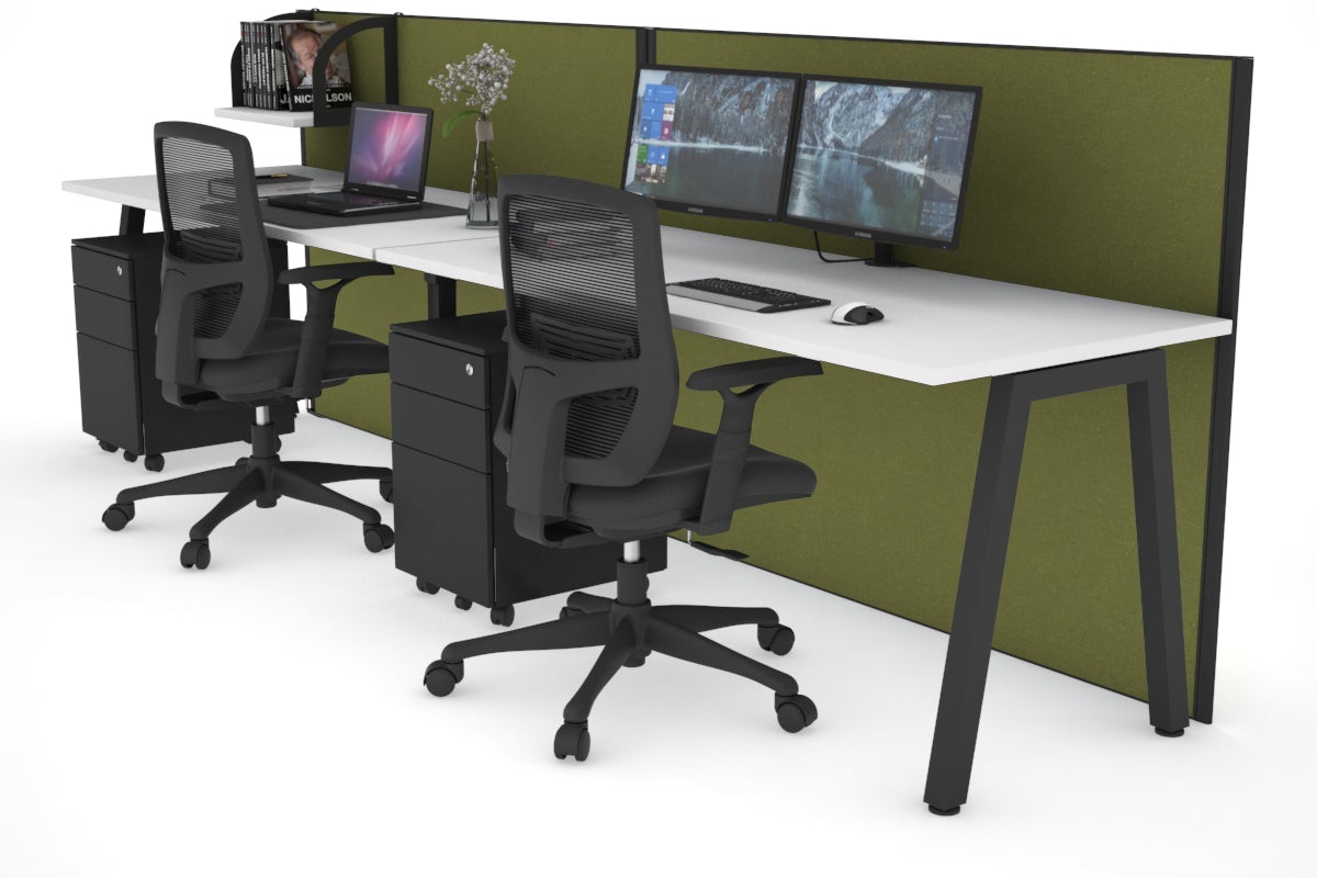 Horizon Quadro 2 Person Standing Desk | 1400L x 700W Adjustable Height Office Workstation | Perfect for Shared Workspaces & Collaborative Environments