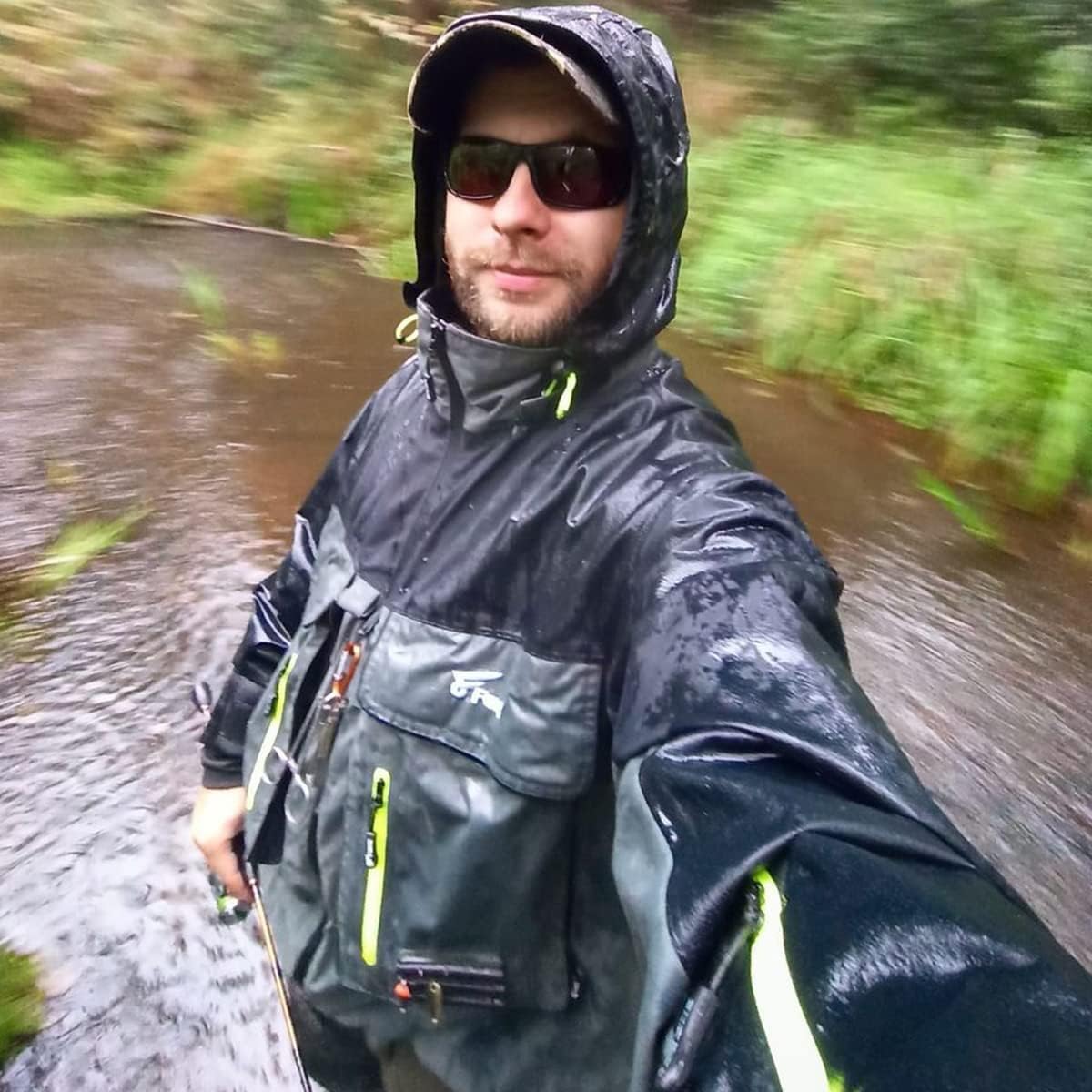 8 Fans Breathable Waterproof Fishing Wading Jacket for Men & Women - Lightweight Rain Jacket for Fly Fishing, Kayaking & Outdoor Adventures