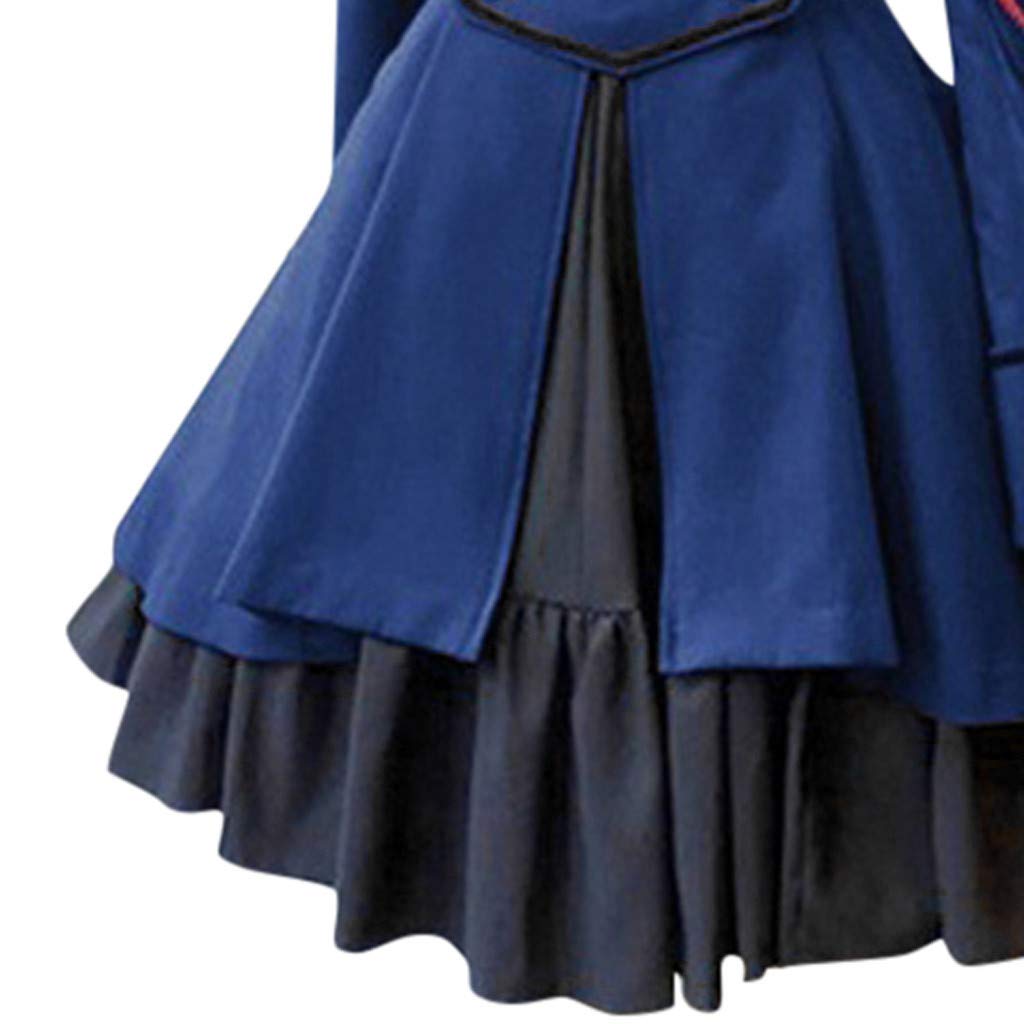 Gothic Lolita Dress for Women - Vintage Bow & Ruffle Steampunk Long Sleeve Renaissance Costume | Perfect for Cosplay, Halloween, and Themed Parties