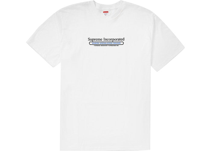 Supreme Inc. White T-Shirt for Men - 100% Cotton Short Sleeve Casual Tee - Perfect for Streetwear, Gym & Everyday Wear