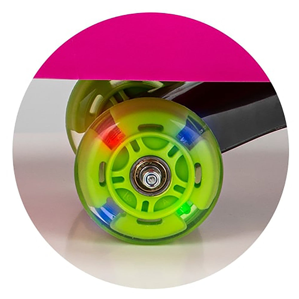 Alex Lightning Glow Rider - Inertia Powered Light Up Toy Car in Pink & Green Colors - Fun Ride-On Toy for Kids Indoor & Outdoor Play