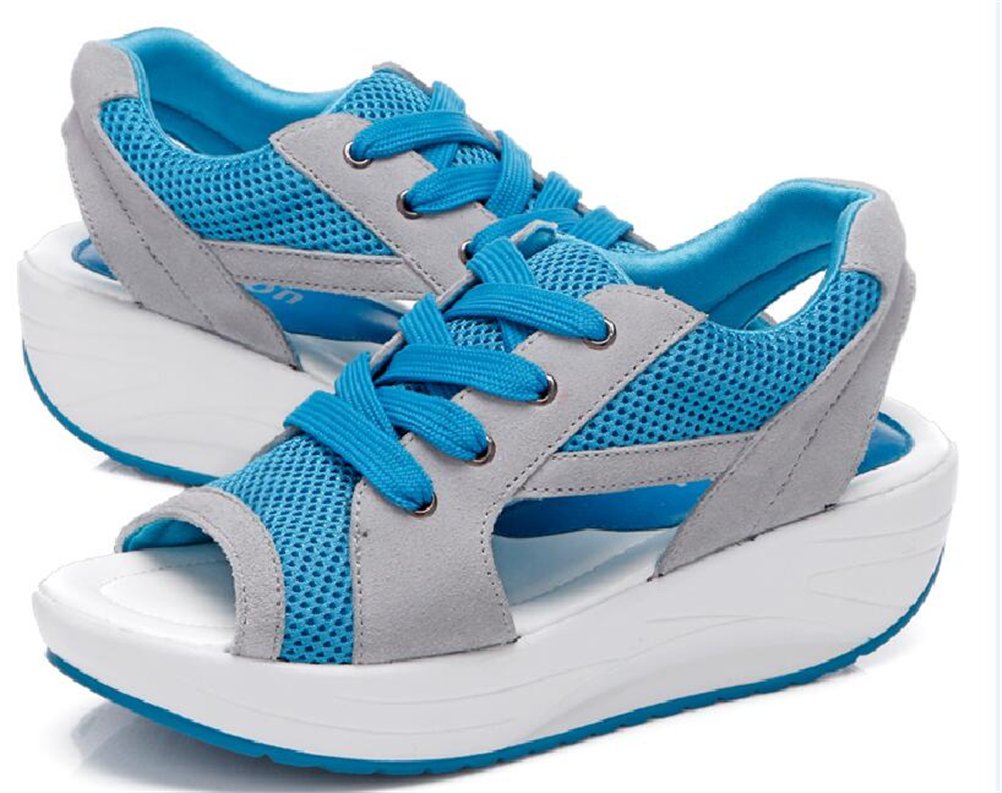 ACE SHOCK Women's Platform Peep Toe Wedge Water Shoes - Casual Athletic Sandals for Beach, Pool & Summer Outdoor Activities | Comfortable Non-Slip Aqua Shoes for Walking, Swimming & Water Sports