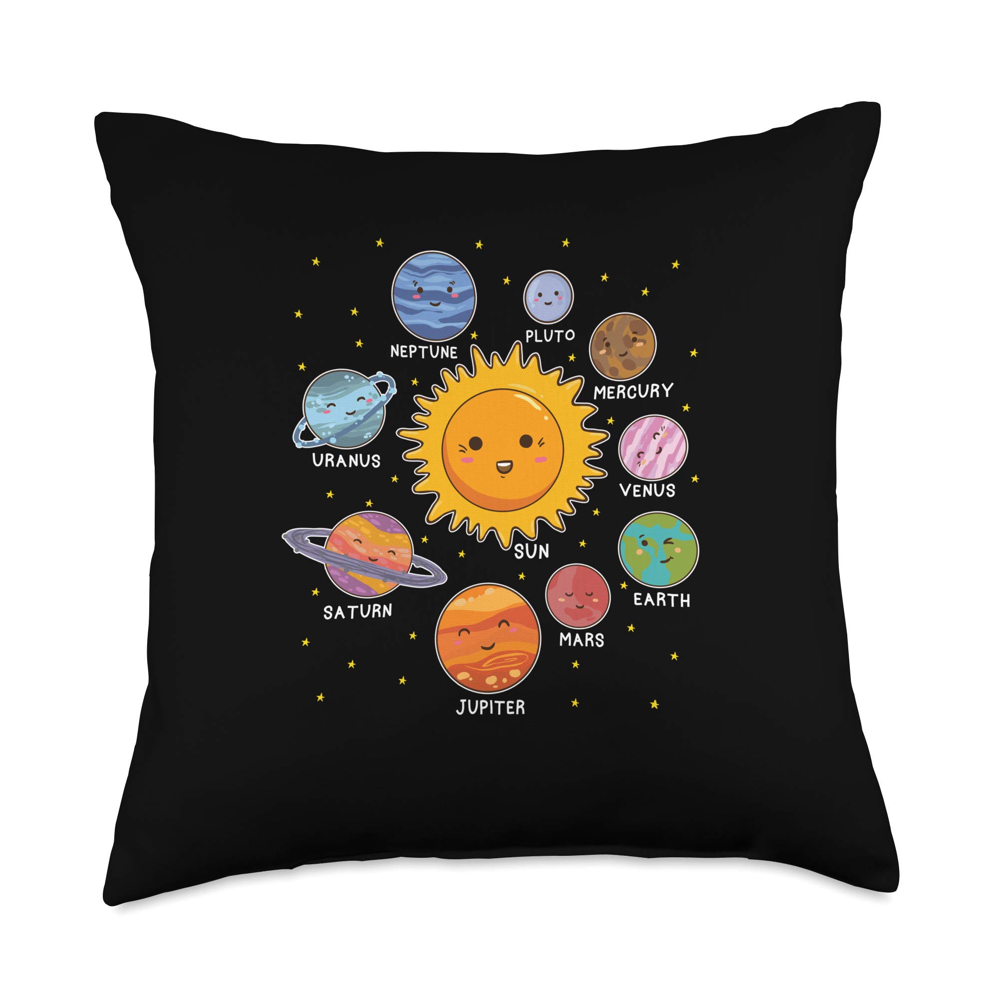 Solar System Planets Throw Pillow for Kids - Educational STEM Learning Decor for Boys & Girls | Space Themed Bedroom, Classroom & Playroom Decorations
