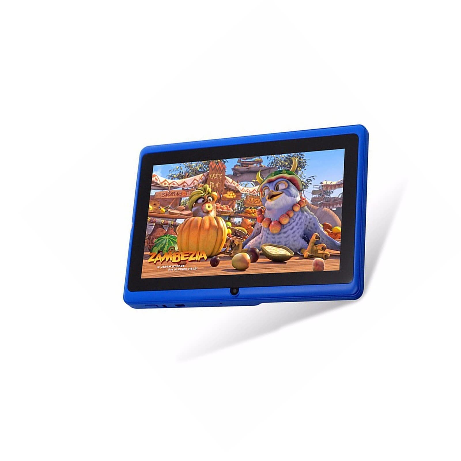 7 Inch Android 4.4 Tablet - Dual Core Processor, 1GB RAM + 8GB Storage, WiFi Bluetooth, Dual Camera, Slim Metal Design with Expandable Memory - Perfect for Work, Study & Entertainment (Blue)