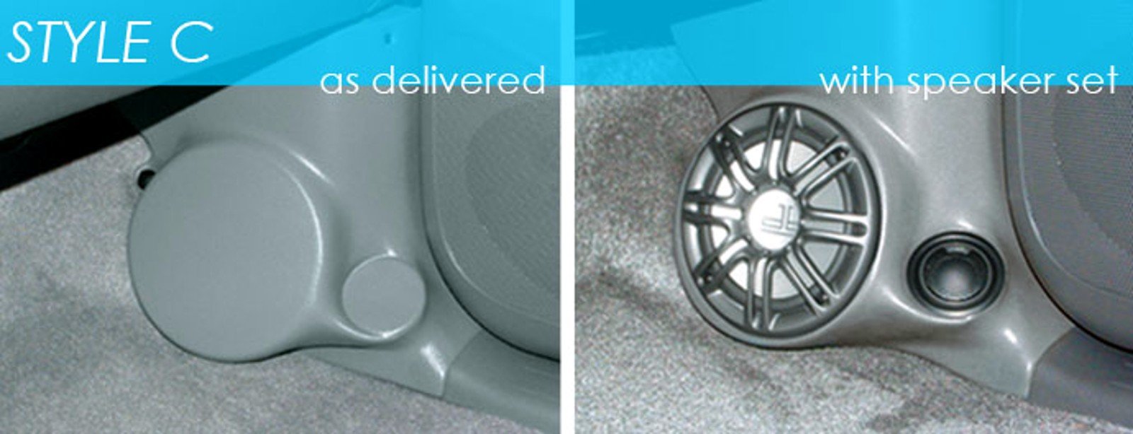 Q-Logic Custom Kick Panel Speaker Mount Pods for Ford F150 Regular/Super Cab & Crew, Lincoln Mark LT - 6.5