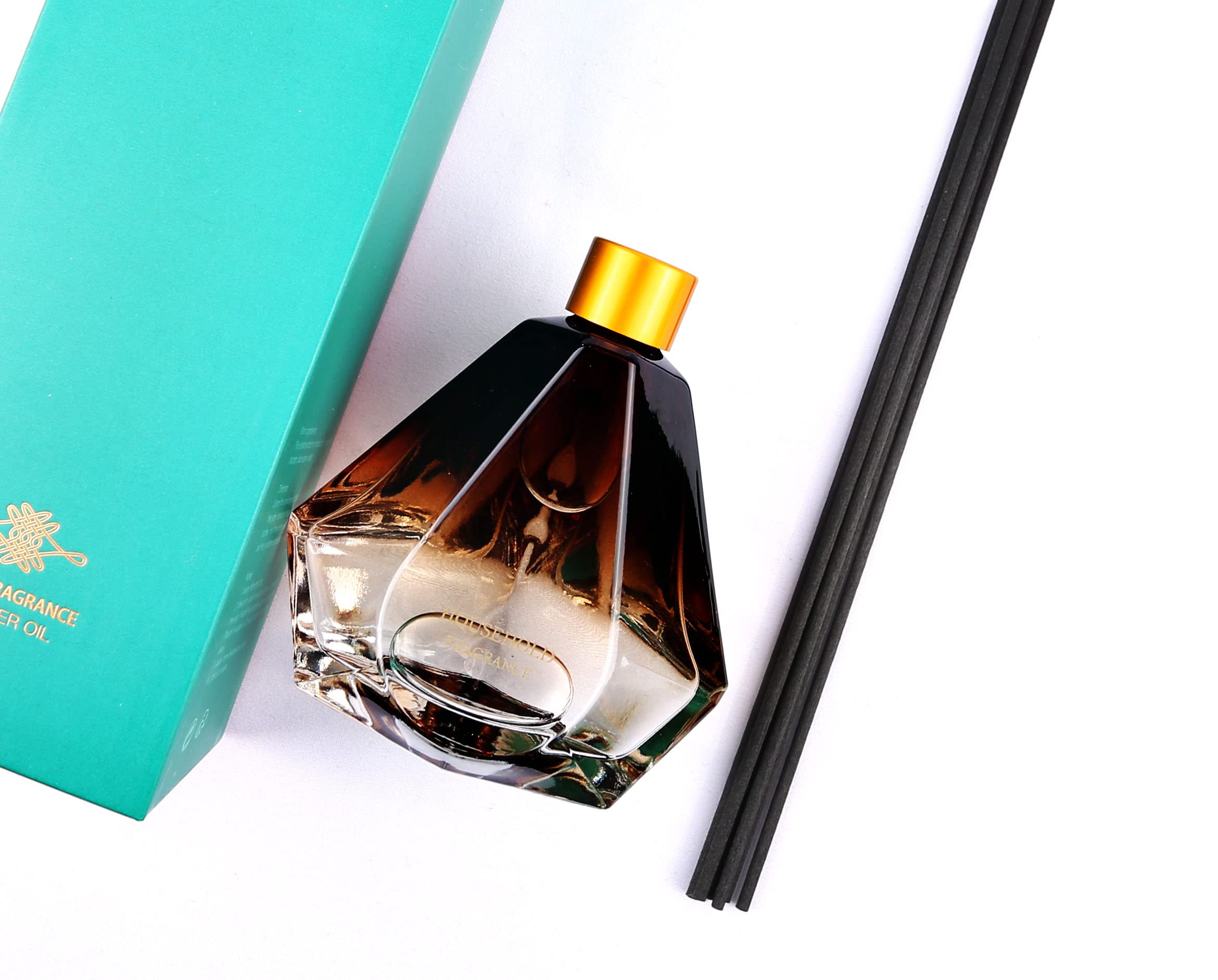Premium Reed Diffuser Set - Gardenia Scented Home Fragrance with 3.4 fl oz Essential Oils | Natural Air Freshener for Bathroom, Bedroom, Office & Shelf Decor | Long-Lasting Aroma for Relaxation & Stress Relief