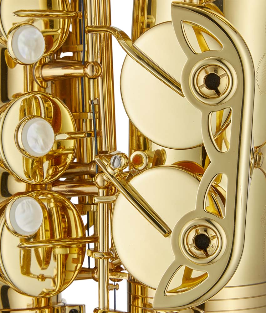 Antigua Winds AS3108 Intermediate Alto Saxophone - Lacquered Brass Body, Professional Quality for Students & Musicians - Perfect for Jazz, Concert & Band Performances