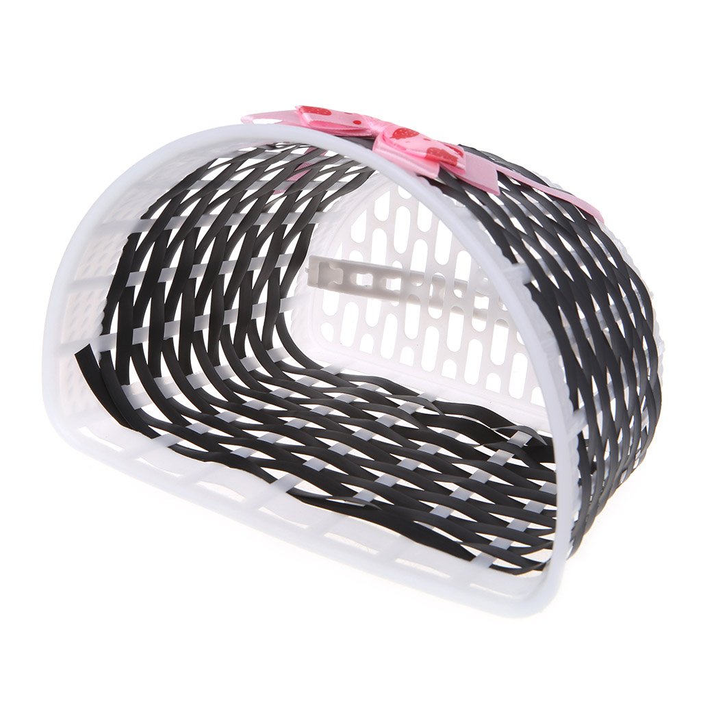 Kids Bike Front Basket - Lightweight Plastic Handlebar Storage Carrier for Bicycles, Tricycles & Scooters - Perfect for School, Park Rides & Grocery Shopping