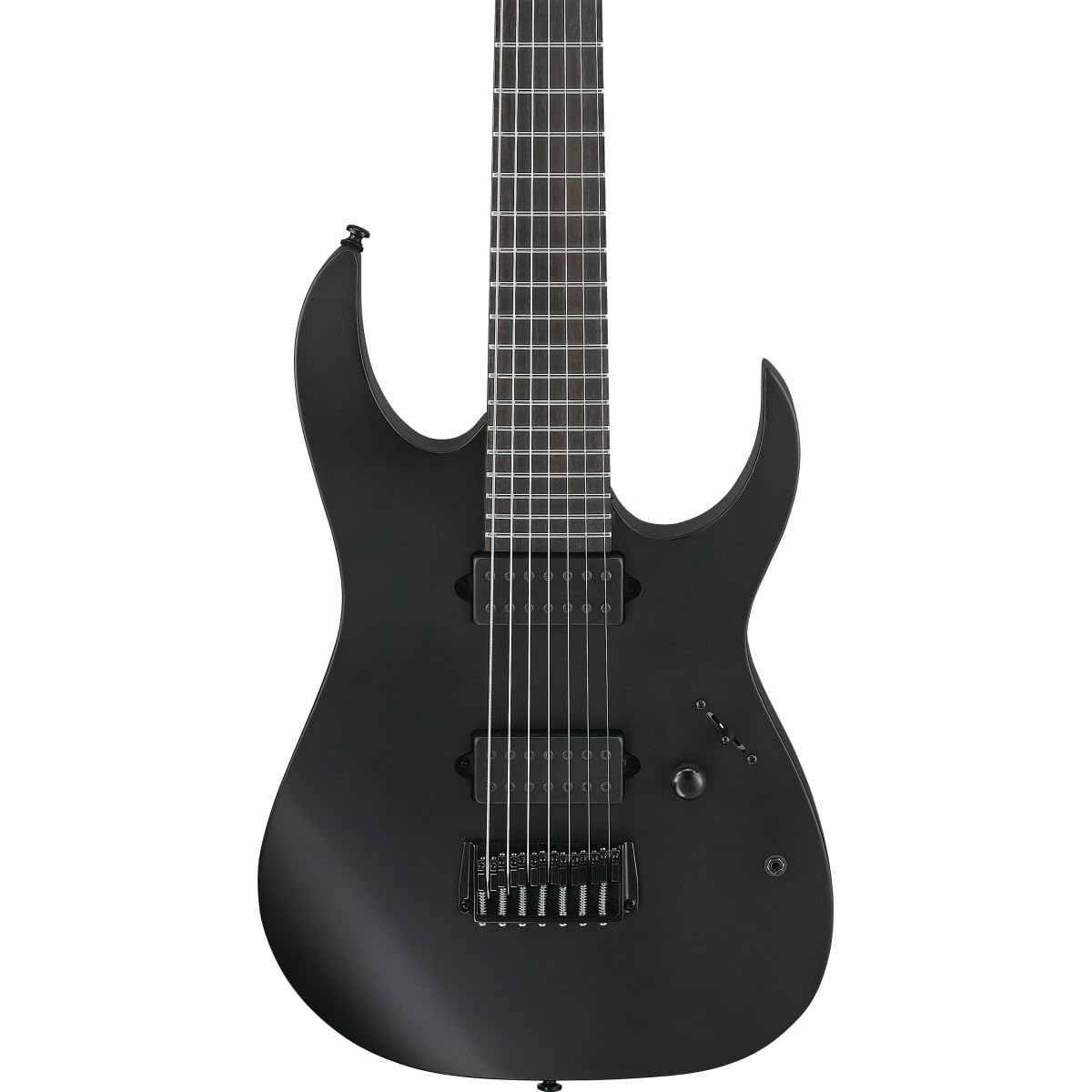 Ibanez Iron Label RGIXL7 7-String Electric Guitar - Black Flat Finish | Perfect for Metal, Rock & Shredding Performances