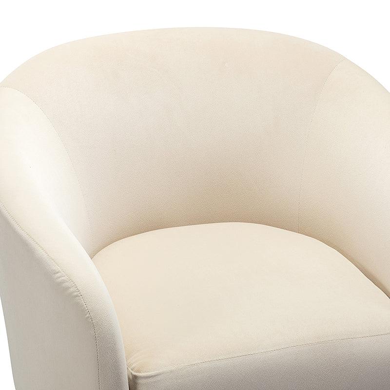Emanuela Velvet Swivel Barrel Armchair - Modern Accent Chair for Living Room, Bedroom & Office - 360° Rotating Comfortable Lounge Chair with Soft Upholstery - Perfect for Reading, Relaxing & Home Decor