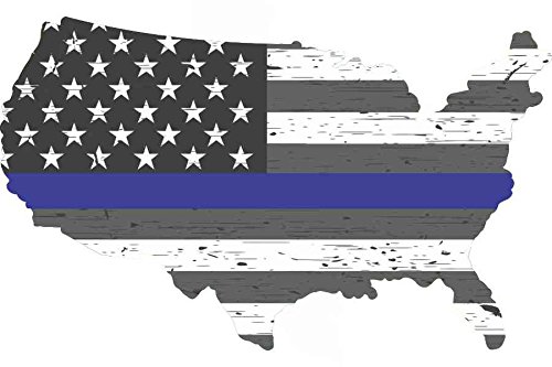 Blue Lives Matter Vinyl Sticker - Patriotic American Flag Design - 6x3.5 Inch Waterproof Decal for Cars, Laptops, Windows - Show Support for Law Enforcement