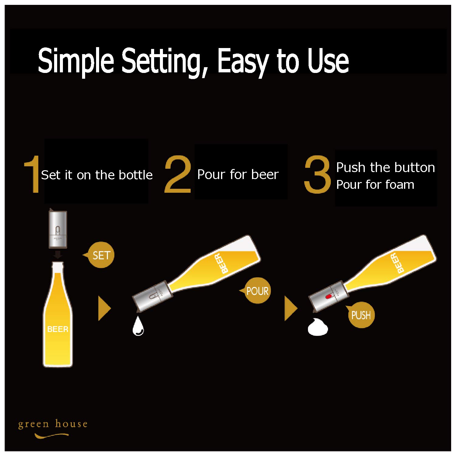 Premium Beer Foam Maker for Bottles - Perfect Compact Gift for Beer Enthusiasts | Transform Basic Beer into Rich, Creamy Foam | Ideal for Home Bars, Parties & Gifts