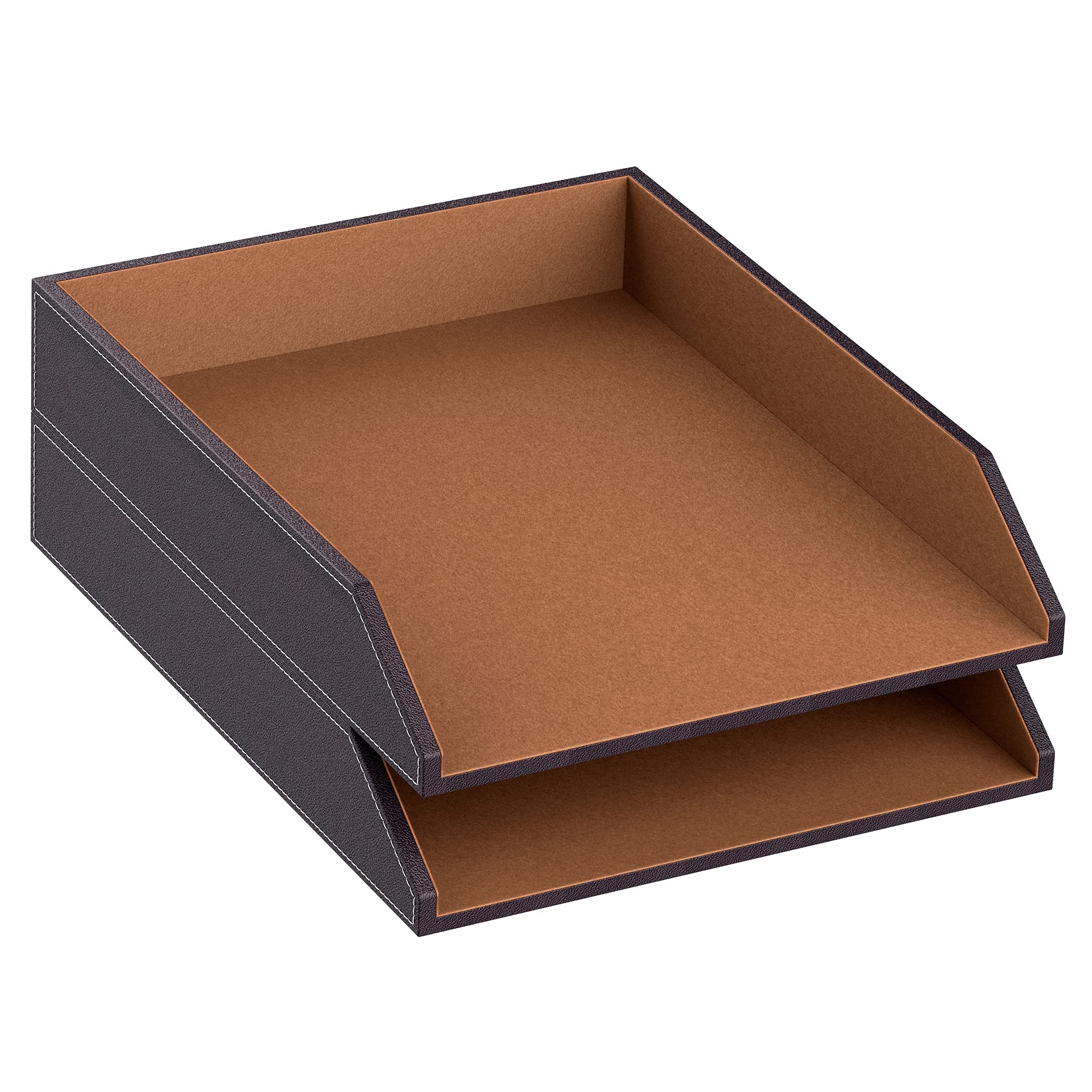 Premium Leather Desk Organizer - Elegant Office Desk Accessory for Pens, Pencils & Stationery | Perfect for Home Office, Study & Workspace Organization