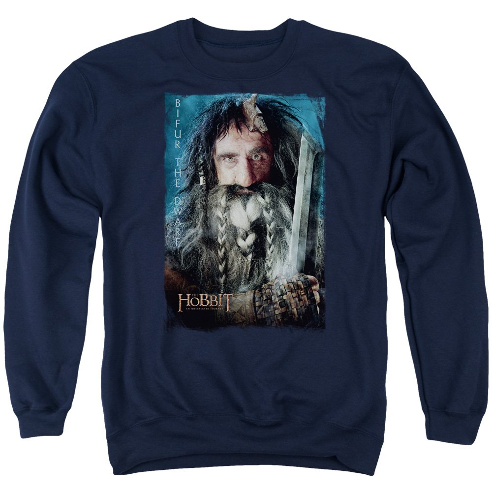 The Hobbit Bifur Unisex Adult Crewneck Sweatshirt for Men & Women - Comfortable Cotton Pullover for Casual Wear, Movie Fans & Fantasy Lovers