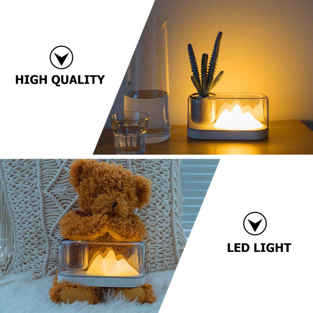 Uonlytech Personalized 3D Mountain Shape LED Table Lamp - Bedside Night Light for Bedroom, Office & Study Desk - Energy-Efficient Desktop Lamp with Modern Design for Home Decor & Relaxation