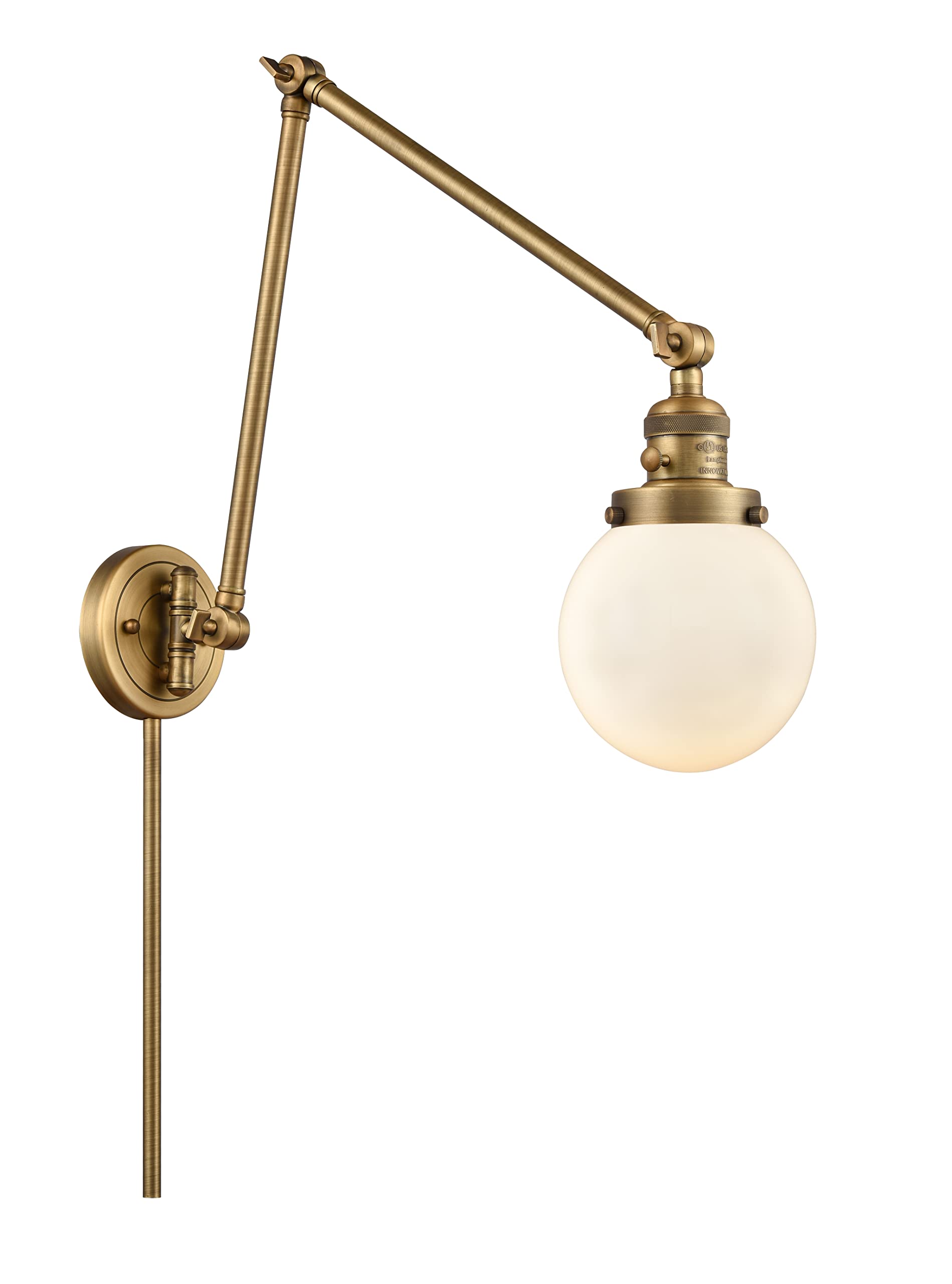 Franklin Restoration Collection LED Swing Arm Lamp - 6 Adjustable LED Lights, Modern Desk Lamp for Home Office, Reading & Study, Dimmable Task Lighting with Flexible Arm