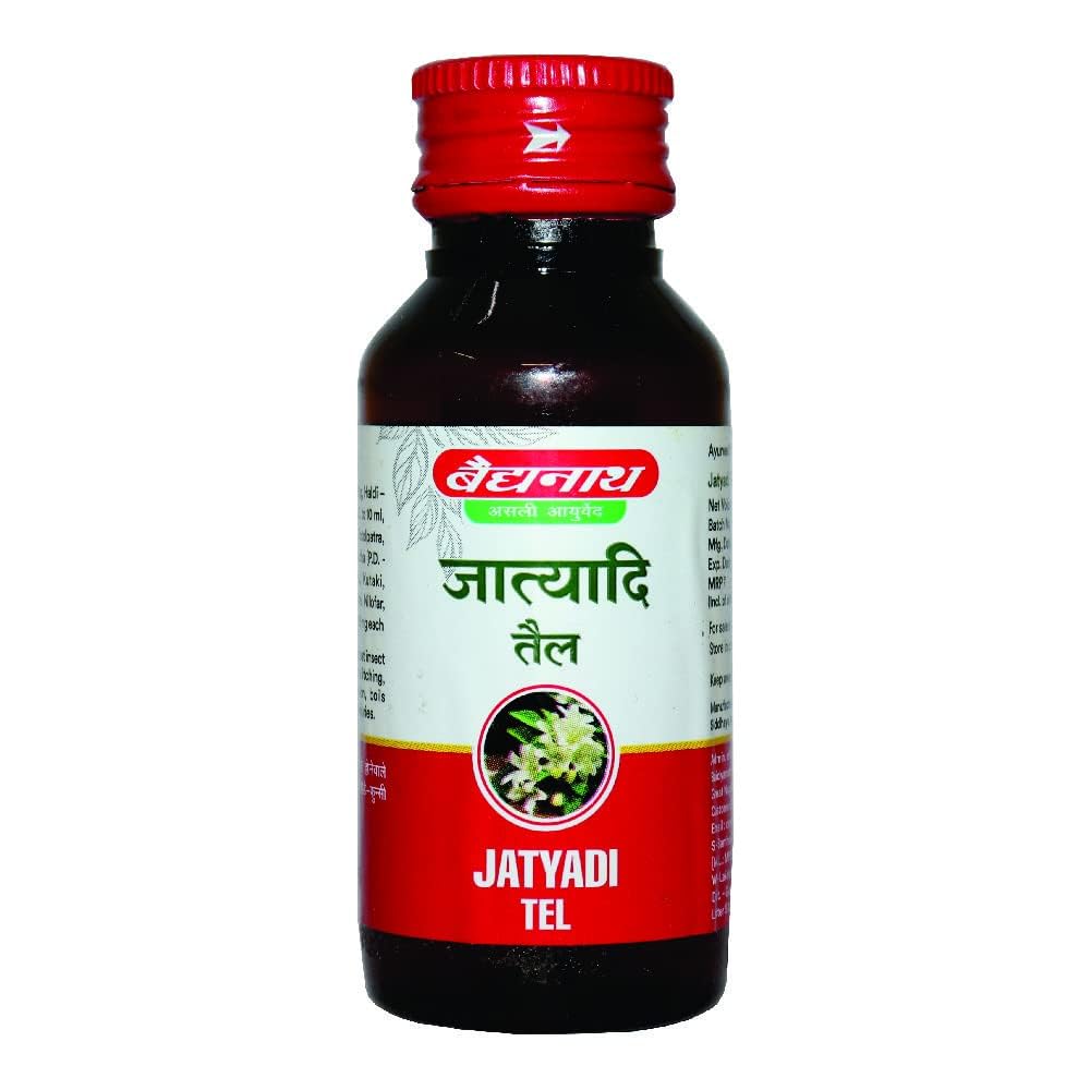 **LMP Jatyadi Oil - 100% Pure Ayurvedic Herbal Oil for Skin Care & Wound Healing - Pack of 2 (50ml x 2) - Perfect for Eczema, Burns & Daily Skin Repair**    *(Use for soothing irritated skin, healing minor cuts, and nourishing dry skin naturally)*