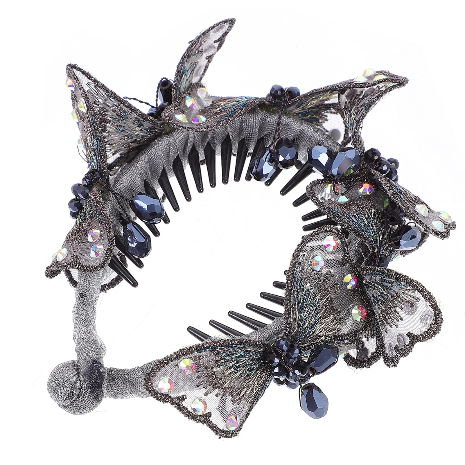 Handmade Woven Rhinestone Hair Clips - Crystal Hairgrip Ball Hair Accessories for Women | Elegant Hair-slide for Weddings, Parties & Everyday Wear