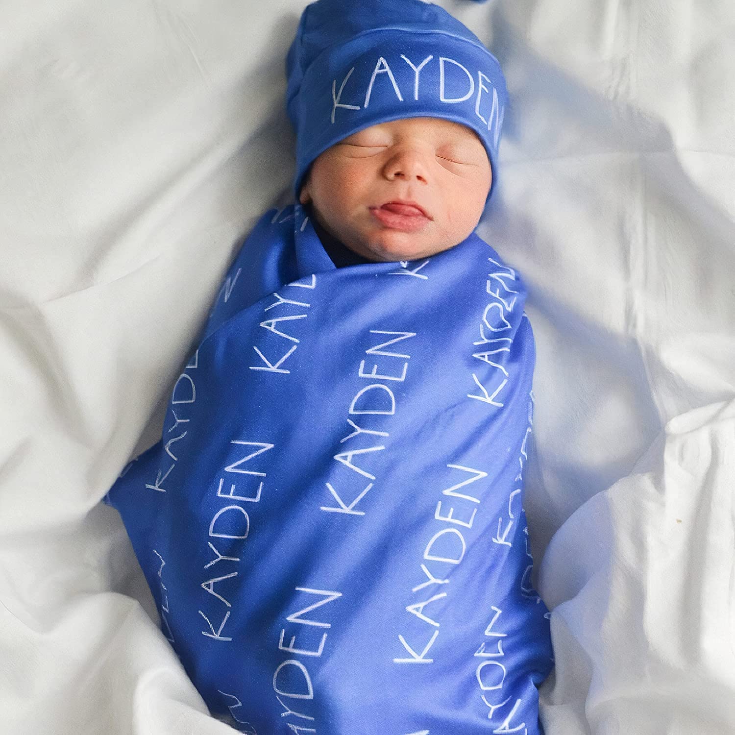 Personalized Baby Blanket with Name - Customized Gift for Newborns, Son or Daughter from Mom - Soft Swaddle Blanket for Girls & Boys - Perfect for Birthdays, Christenings & Nursery Decor (King Size, MPDHG1754-MBBlack)