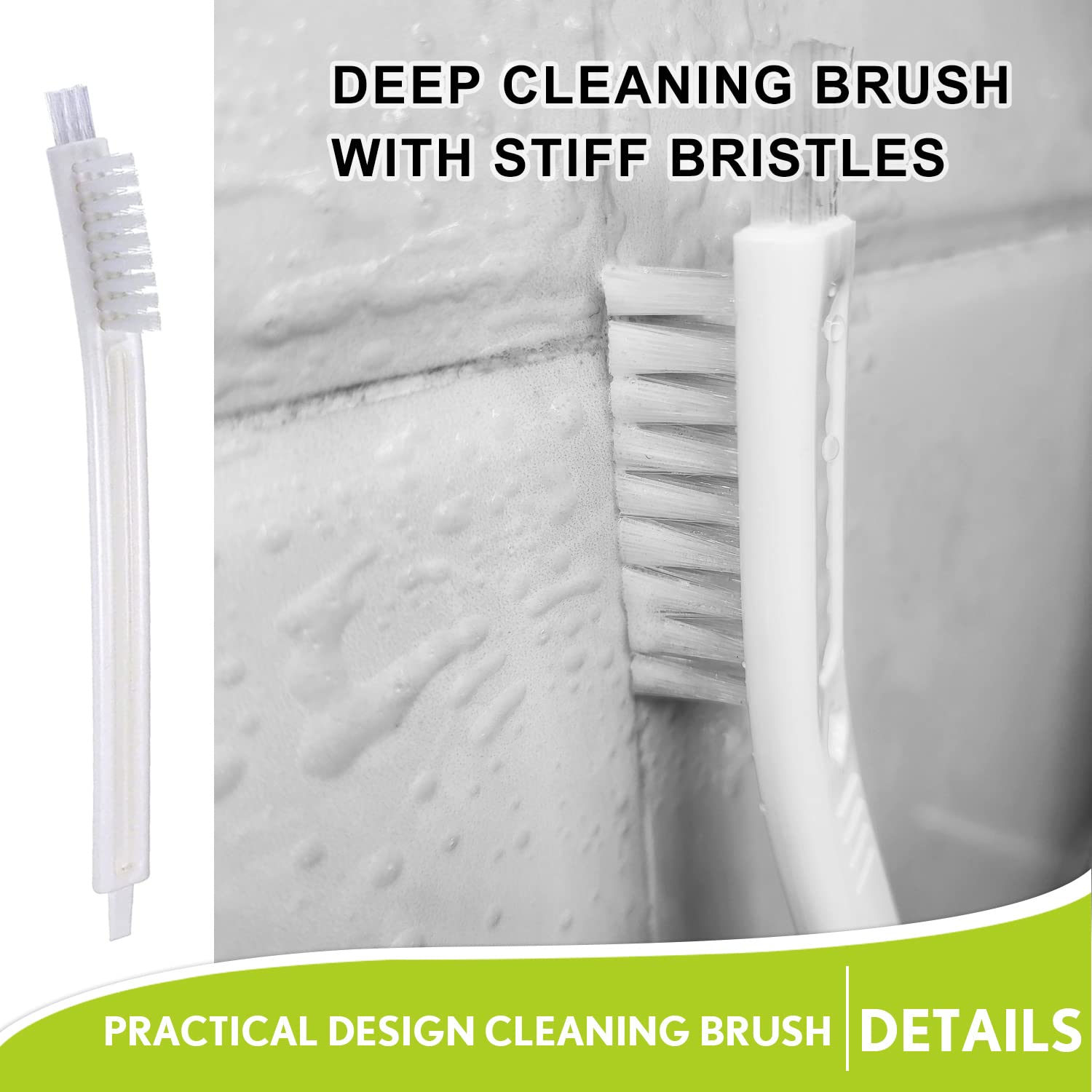 Small Scrub Brushes for Kitchen Cleaning - Tile, Sink & Appliance Scrubber Set for Home Use