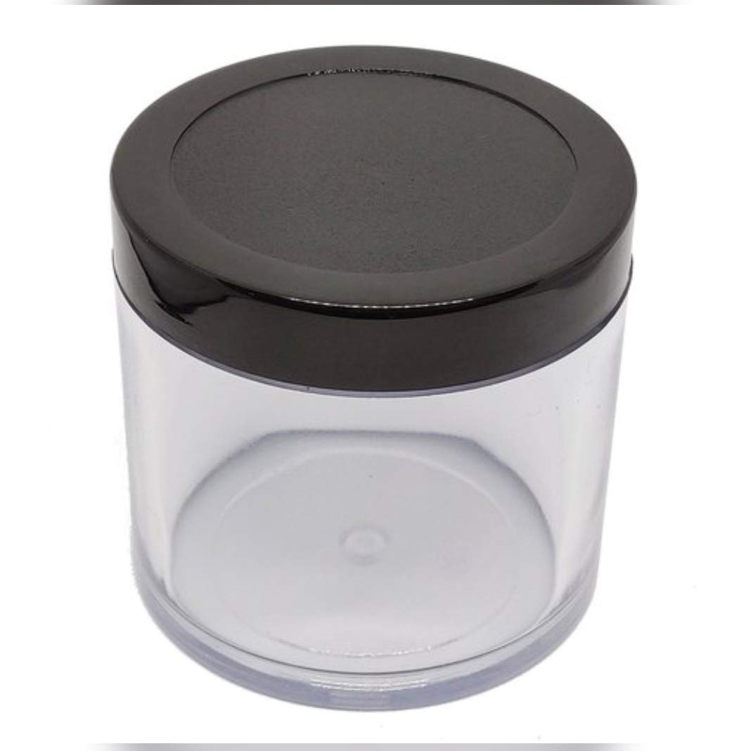 Dinemart 4-Pack 100GM Empty Cosmetic Jars with Black & White Lids - Perfect for Lip Balm, Body Butter, DIY Creams & Beauty Products - Clear Travel-Size Containers for Home & Salon Use