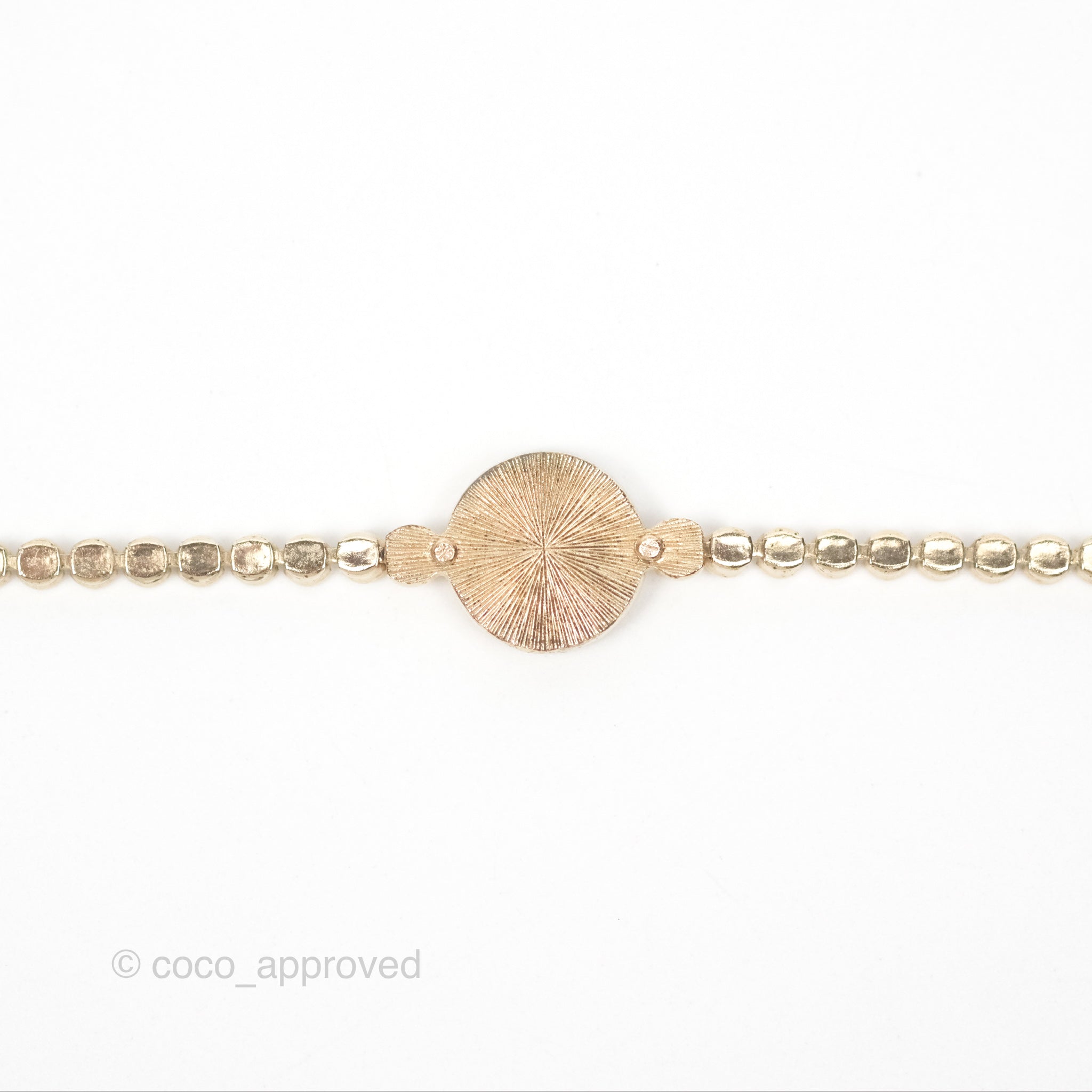 Chanel CC Crystal Chain Choker Necklace in Gold Tone - Elegant Layered Necklace for Women, Perfect for Evening Parties, Date Nights & Special Occasions