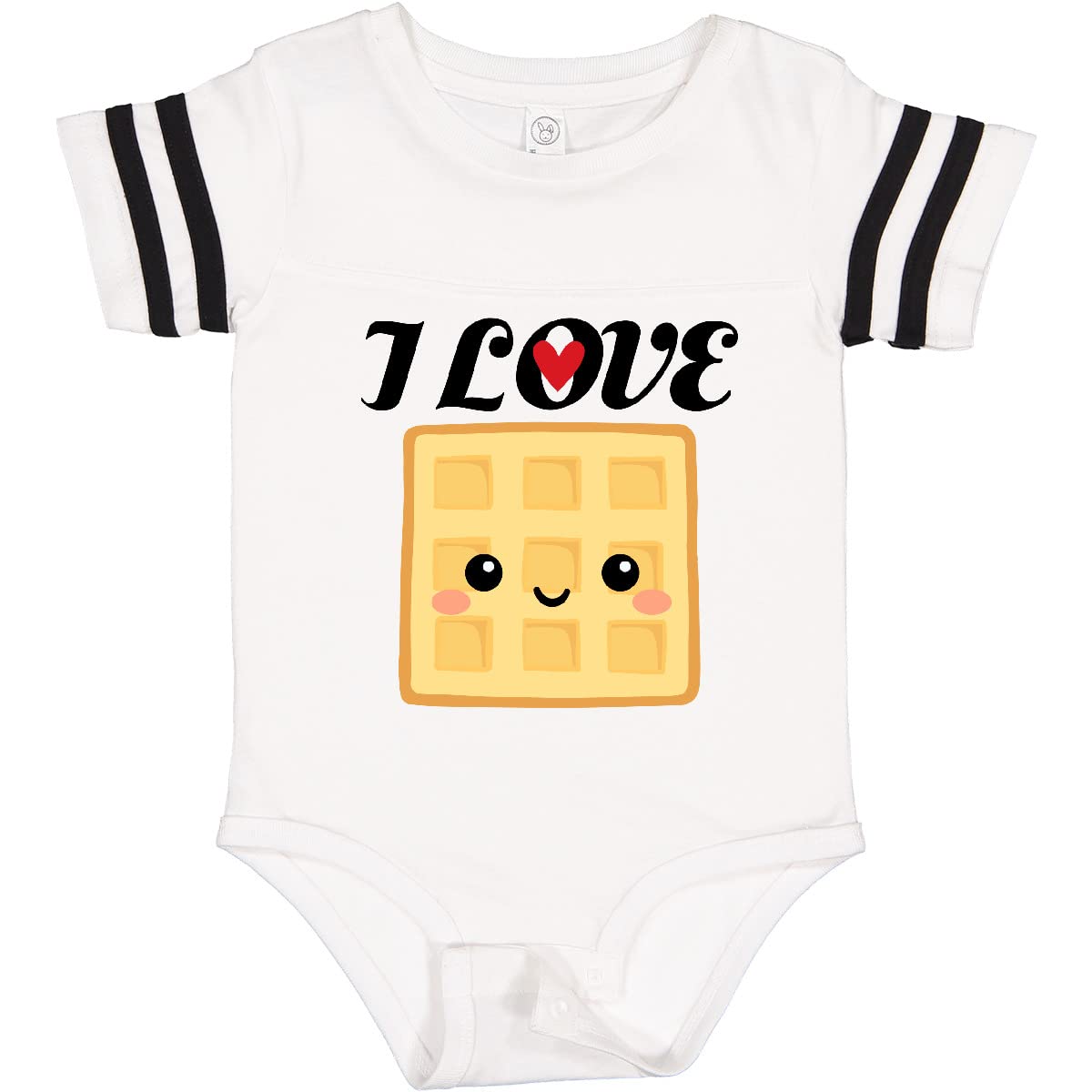 Inktastic Waffle Lover I Love Waffles Baby Bodysuit - Cute & Comfortable Infant Onesie for Breakfast Lovers, Family Outings & Photo Shoots