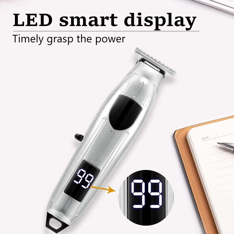Professional Hair Clippers for Men & Kids - USB Rechargeable Cordless Hair Trimmer with Digital Display - Gold Edition - Perfect for Home Haircuts, Barber Shops & Travel Grooming