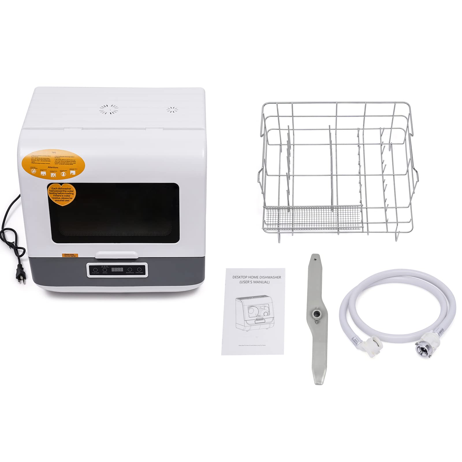 Portable Countertop Dishwasher with 4 Washing Programs & Air-Dry Function | Compact Automatic Dishwasher with Deep Heating Cleaning for Small Apartments, Dorms, RVs & Camping (Style3) - Perfect for Kitchen, Studio & Tiny Homes