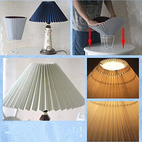 Kiven Nautical Lighthouse Table Lamp - Large Cape Hatteras Style Desk Light with White Cloth Shade | Coastal Decor, Bedroom Nightstand Lighting, Office Desk Lamp for Home & Office