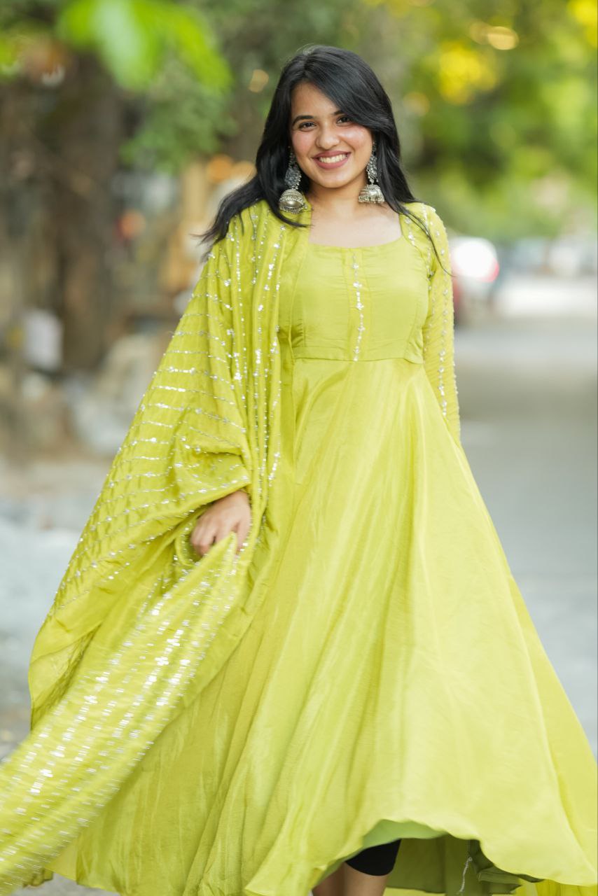 DD522 Pallavi Designer Wear Anarkali - Elegant Indian Ethnic Dress for Women, Perfect for Weddings, Parties & Festive Occasions