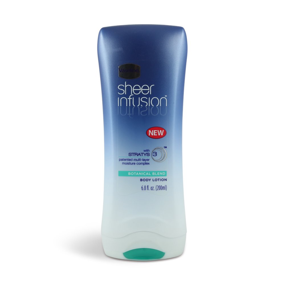 Vaseline Sheer Infusion Botanical Blend Body Lotion 6 fl.oz - Lightweight Hydrating Moisturizer with Natural Oils for Dry Skin | Perfect for Daily Use & Post-Shower Care
