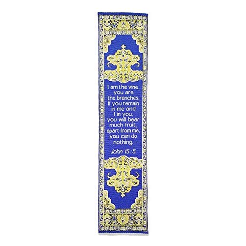 4 Pack Woven Bible Verse Bookmarks - Fabric Scripture Book Markers for Bible Study, Church Groups, Christian Gifts for Women - Perfect for Daily Devotion, Sunday School & Prayer Journaling (Assortment 2)