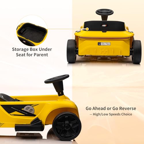 GARVEE 24V Kids Electric Ride-On Car - 2 Seater 4-Wheeler Toy with 2x120W Motors, 200 lbs Capacity, Parent Remote Control & 2 Driving Modes - Includes Music, USB Port & Storage Box - Perfect for Outdoor Play, Birthday Gifts & Family Fun