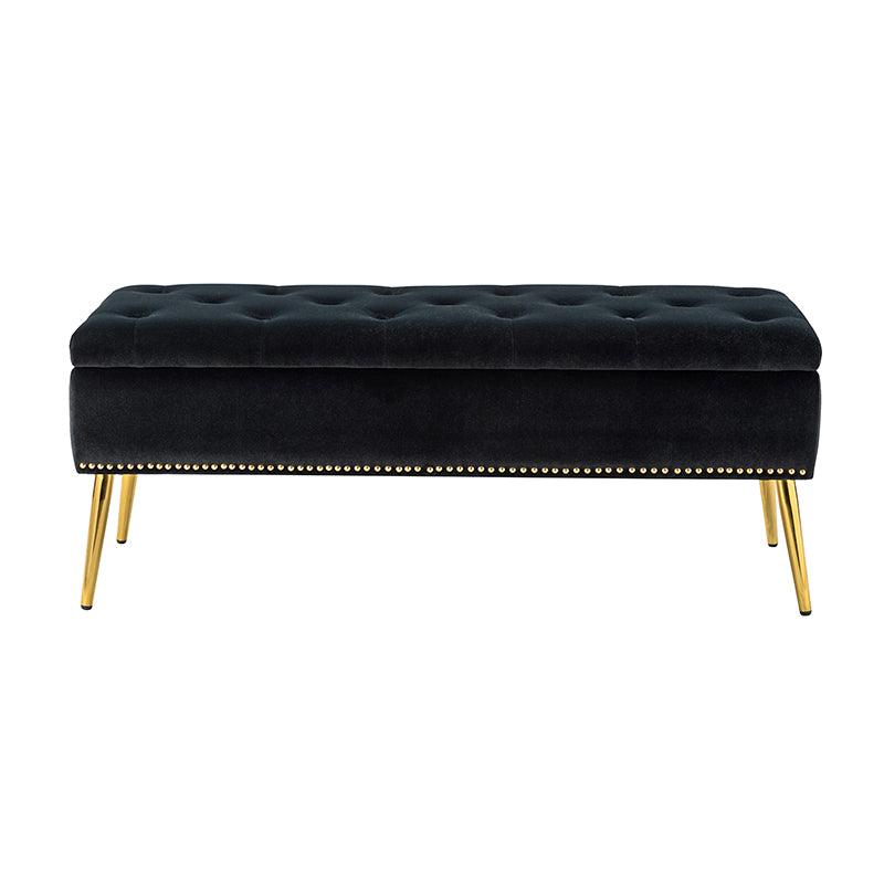 Lenore Upholstered Storage Bench with Cushion Seat - Modern Upholstered Ottoman for Bedroom, Living Room & Entryway - Multi-Functional Storage Furniture for Home Organization